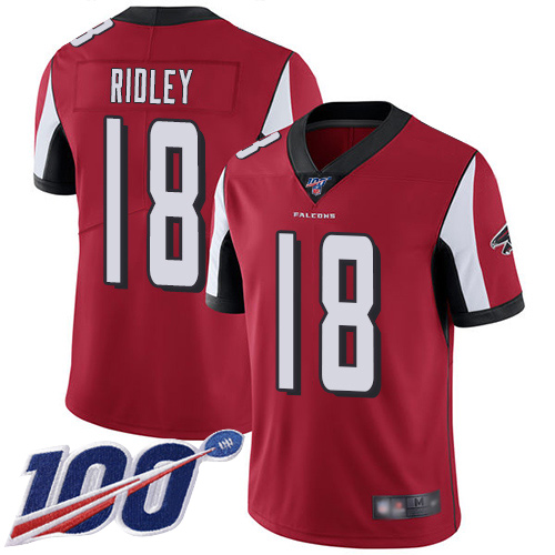 Atlanta Falcons Limited Red Men Calvin Ridley Home Jersey NFL Football #18 100th Season Vapor Untouchable->youth nfl jersey->Youth Jersey